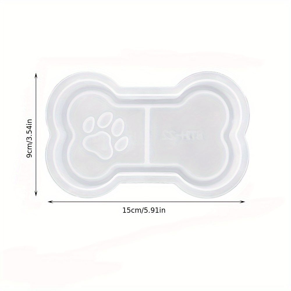 Silicone Mold For Bone-shaped Trays, Scented Gypsum, Crystal Resin Molds, And Storage Trays In Of Cat Paws