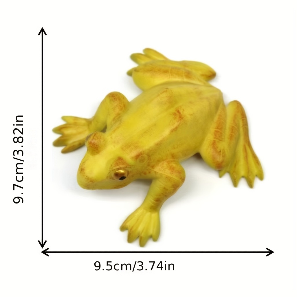 1pc Simulation Frog Toy Model, Frog Model, Amphibious Animal Model  Children's Science And Education Cognitive Toy Intelligence Development  Toy, Golden