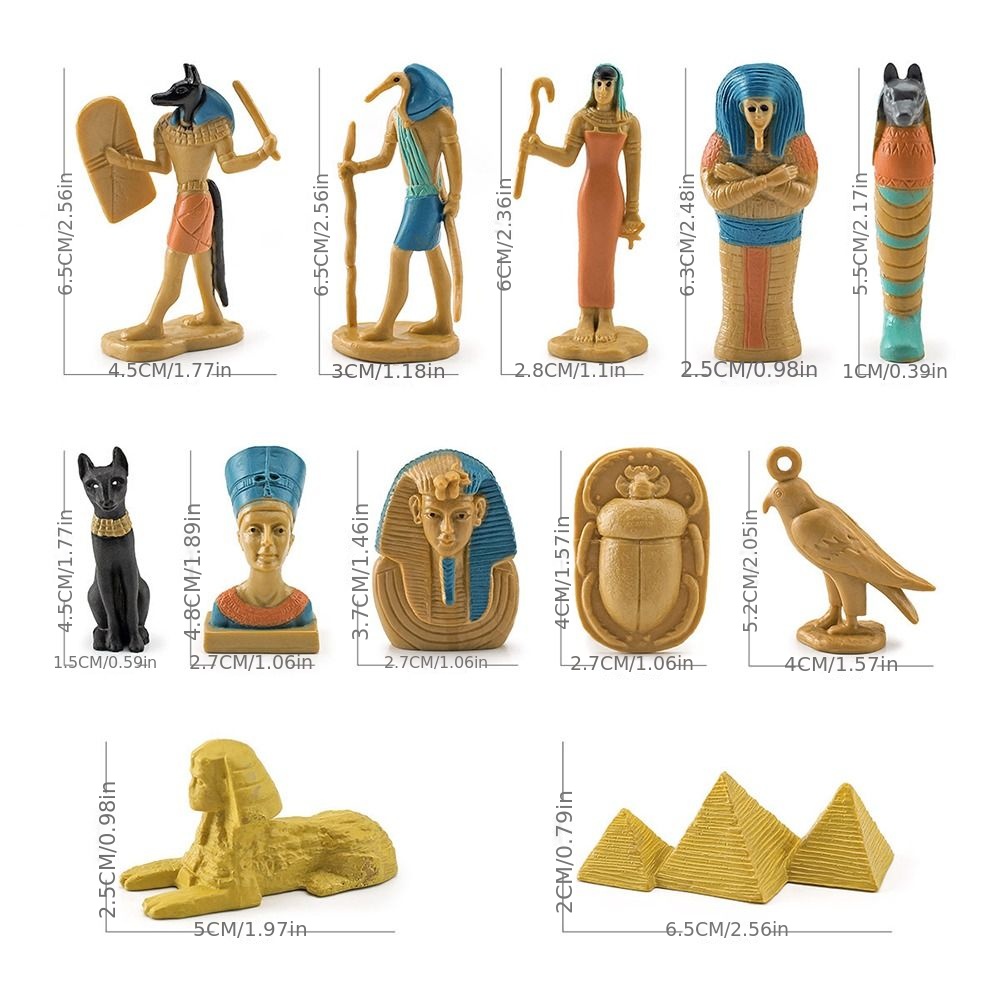 Simulation Pyramid Action Figure Ancient Egypt Mummy Models Temu