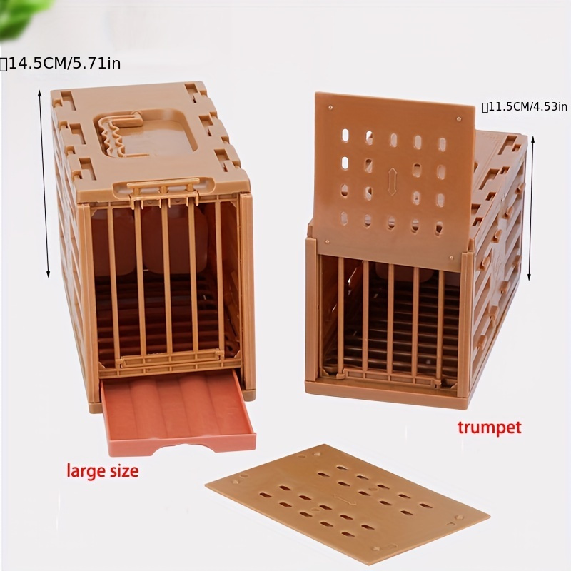 

Plastic Bird Carrier Cage - Portable Travel Cage With Closure, Ventilated Crate For Training And Outdoor Use