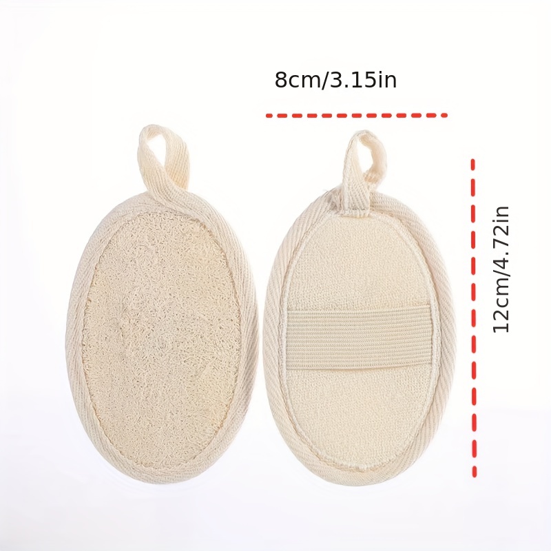 2/3/4pcs Natural Loofah Sponge Exfoliating Body Scrubber, Made With Biodegradable Shower Luffa Sponge, Loofah For Women And Men, Beige
