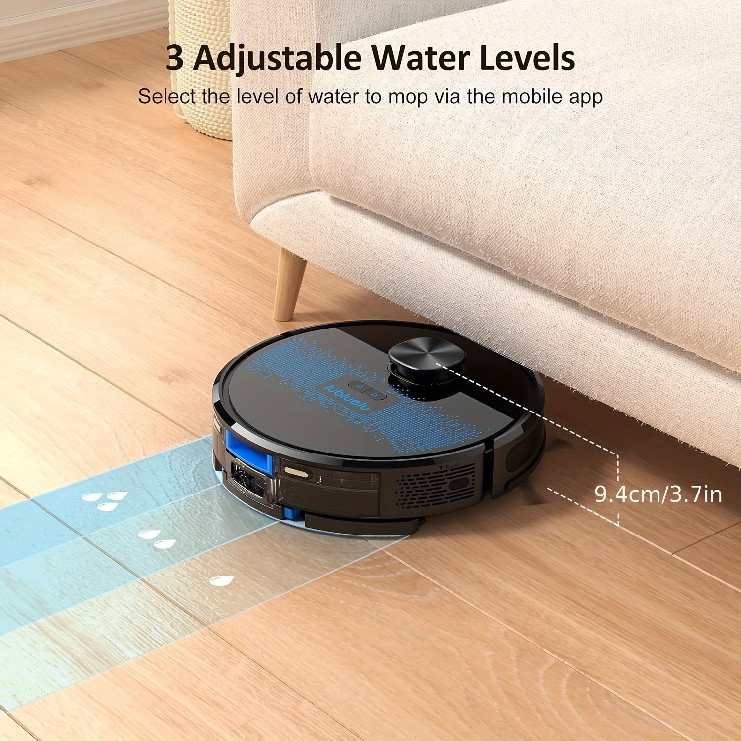 Lubluelu SL60D Robot Vacuum Cleaner And Mop Combo, Laser LiDAR Navigation Robotic Vacuum 4000Pa, 150Mins Max, 10No-Go Zones for Pet Hair Carpets Floor-Used, Robot Vacuum Cleaner, Robotic Vacuum Cleaner And Mop, Vacuum Cleaner Cordless