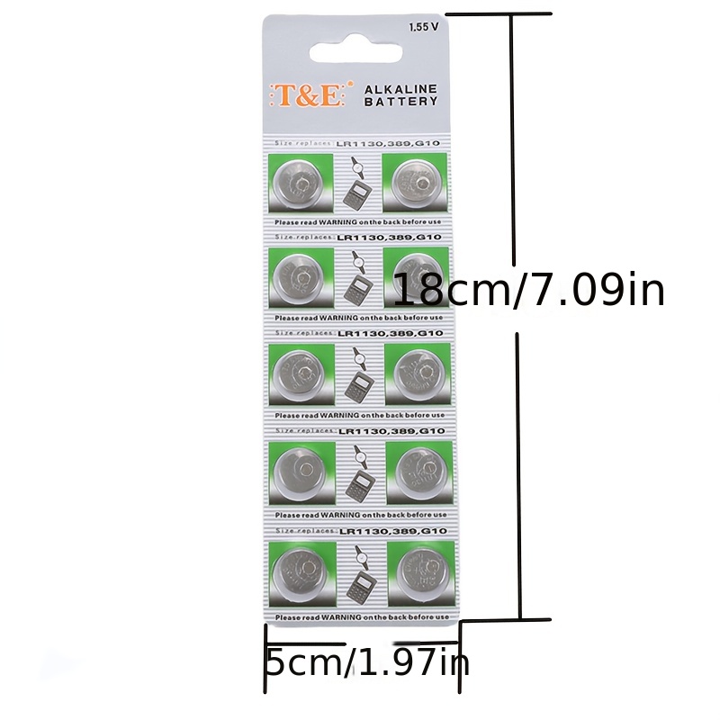 LR1130 AG10 Pilas de botón alcalinas 1,5V para música o  audiolibros,Juguetes,Paquete de 20,PKCELL : : Electrónica
