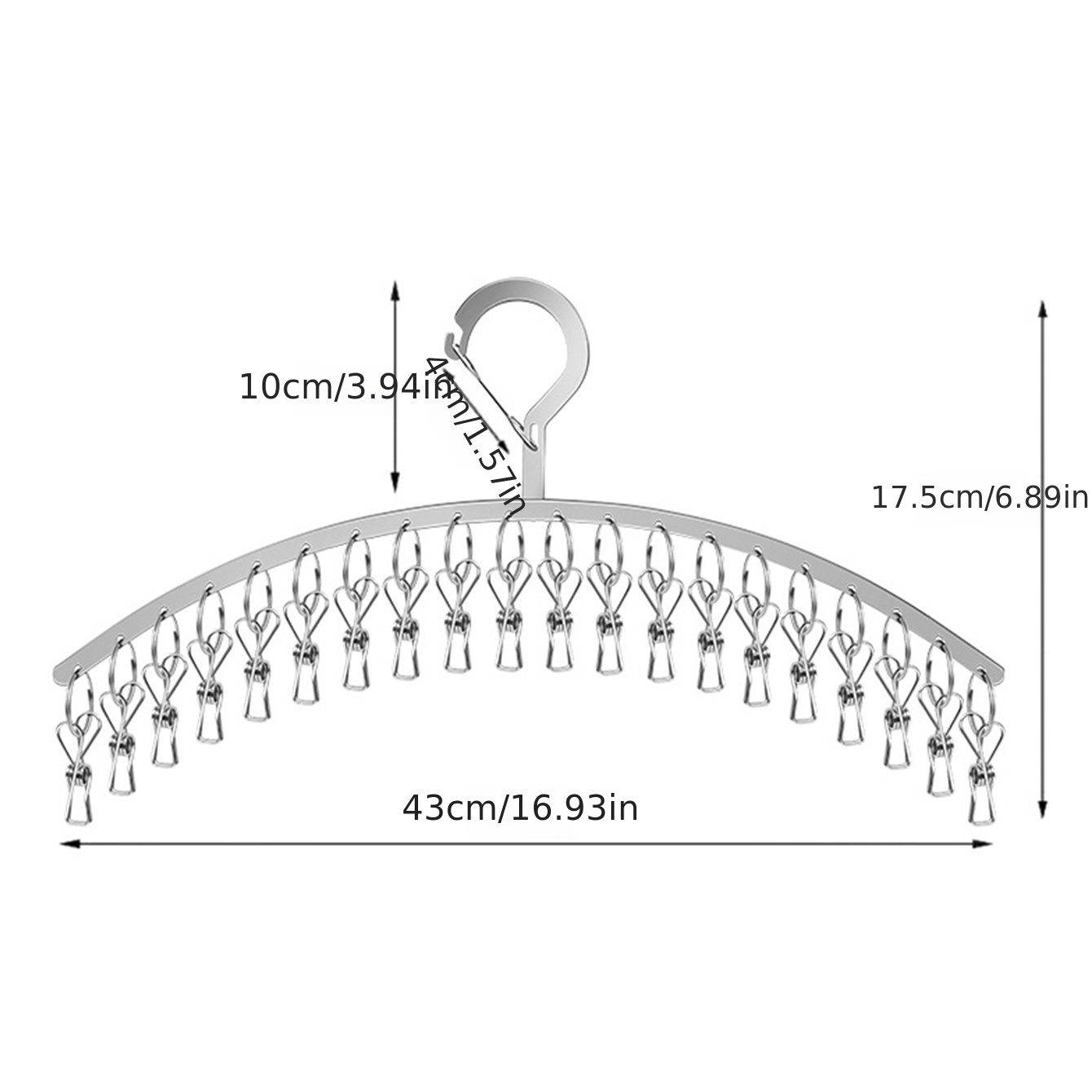 1 tendedero de ropa de acero inoxidable, colgador de calcetines plegable,  colgador de ropa interior, colgadores de ropa para secar toallas, sujetadore