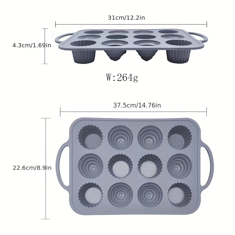 1pc, Mini Muffin Pan (12.7''x8.5''), Non-Stick Food Grade Baking Cupcake  Pan, 24 Cavity Pudding Mold, Oven Accessories, Baking Tools, Kitchen  Gadgets