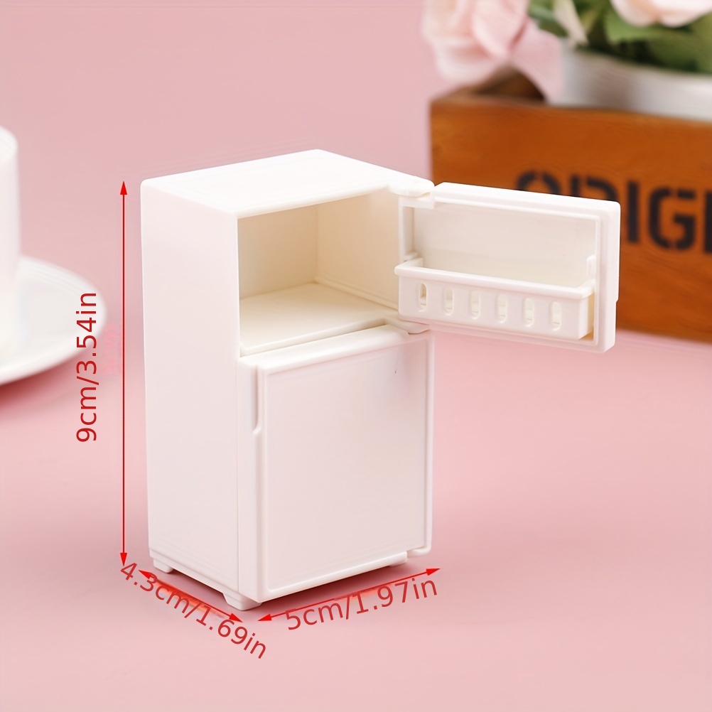 Mini Double Door Refrigerator Girl Toys Miniature Kitchen