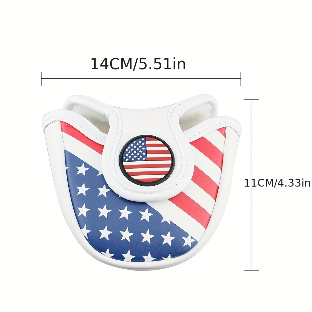 kofull golf putter and golf putter cover enhance your golfing game with our golf ball retriever and putter set featuring the iconic american flag putter cover and golf training club details 2