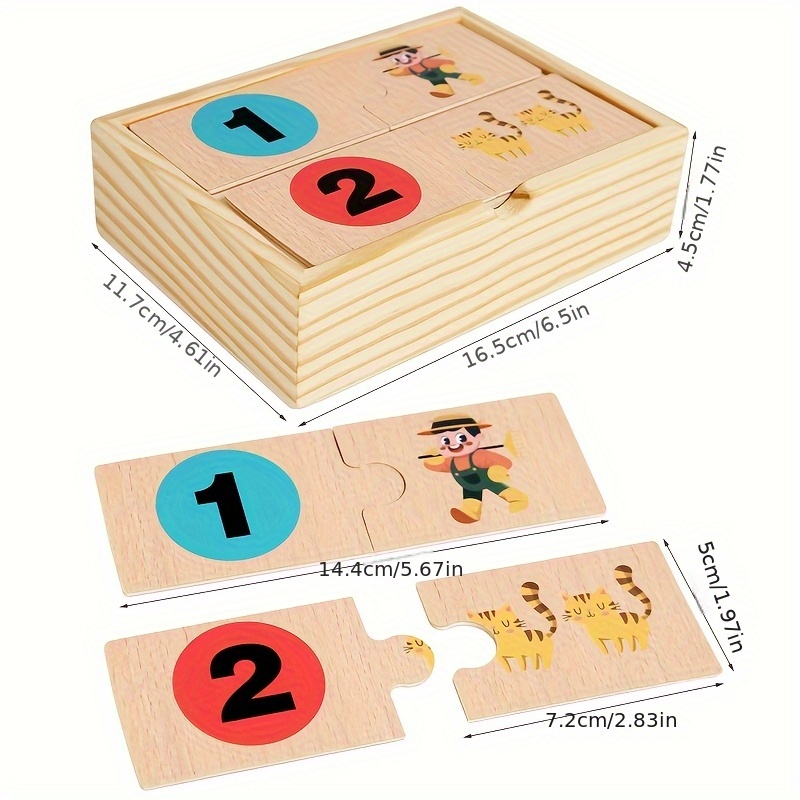 set giochi matematici in legno puzzle e animali Temu Italy