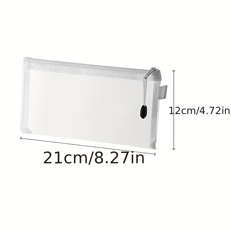 A4 Document Bag Transparent Grid Bag Zipper Bag File - Temu