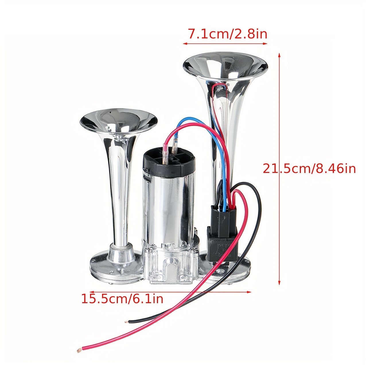 12V 300dB 4 Trumpet Super Loud Air Horn Compressor With Mounting Kits Car  Loud Train Horn for Truck Electric Snail Horn