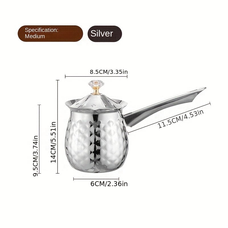 Turkish Greek Arabic Coffee Pot Stainless Steel Stovetop - Temu