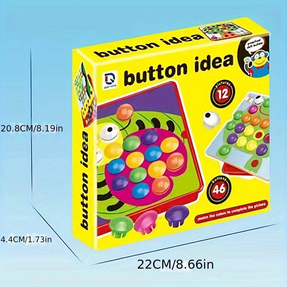 Button Art Toys Crafts For Toddler Activities Game Peg Board - Temu