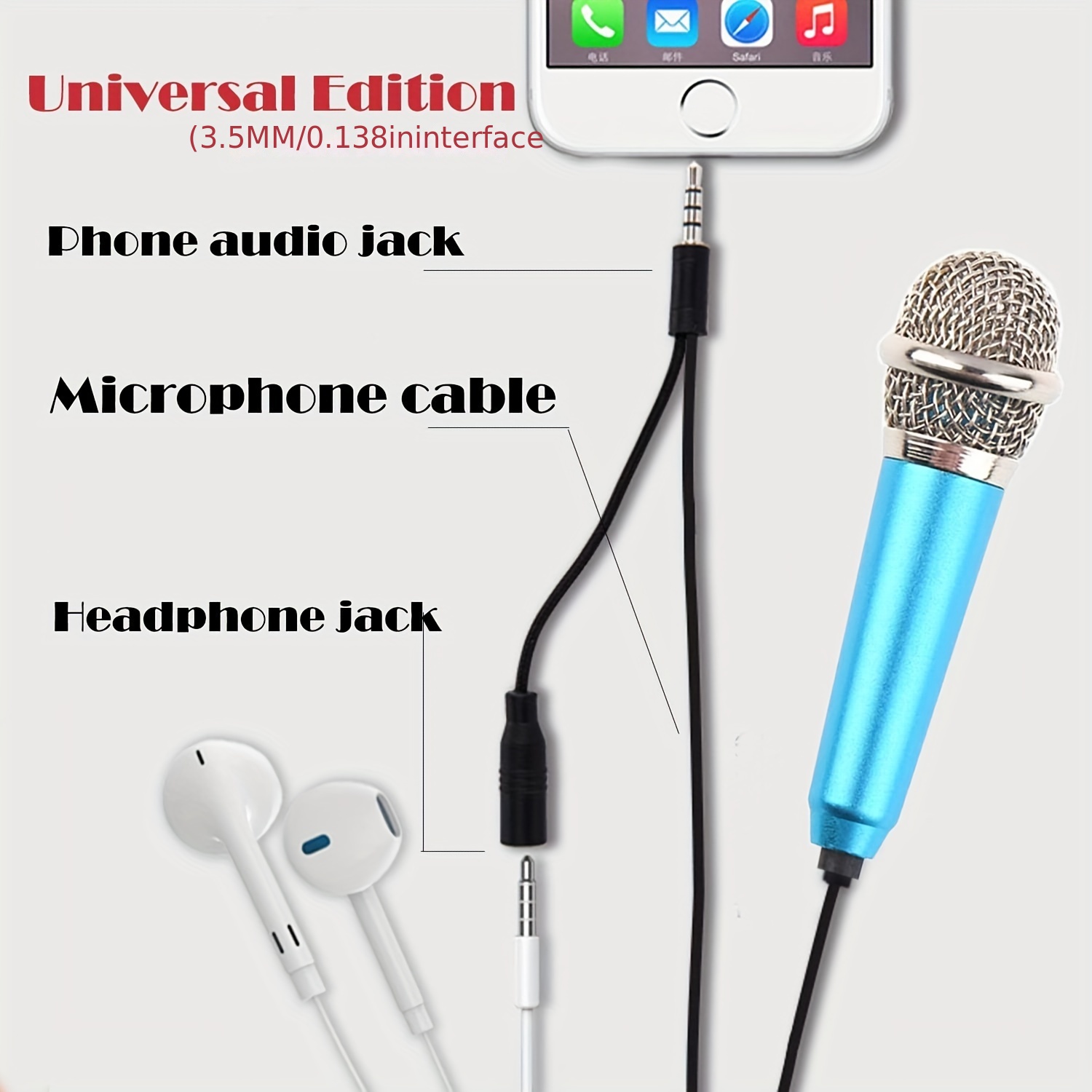 Mini Microphone Karaoke Tiny Microphone For Voice Recording