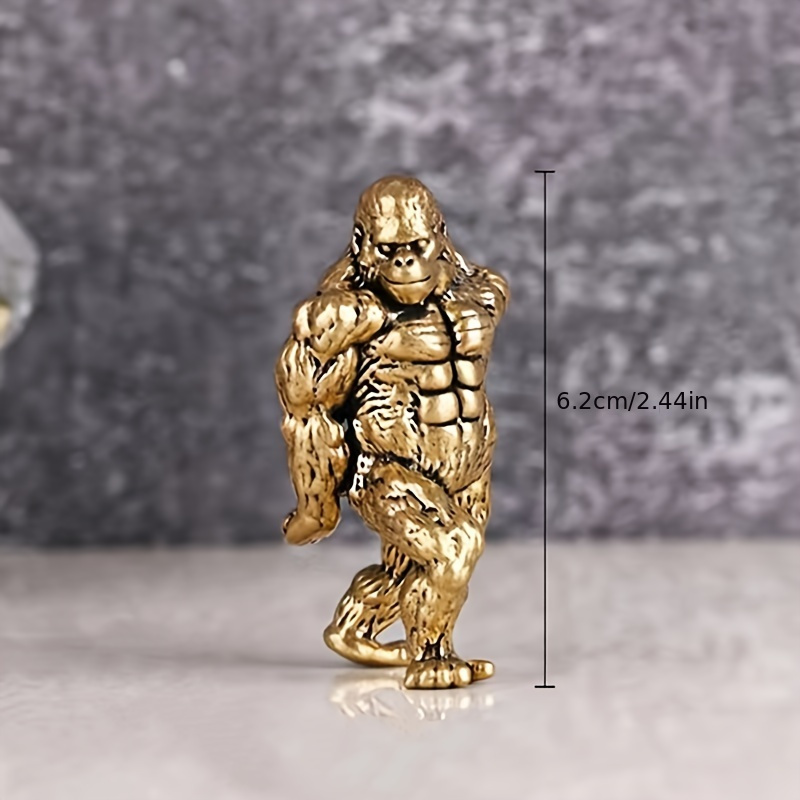 Brass Gorilla Desktop Decoration Monkey Statue Decoration - Temu