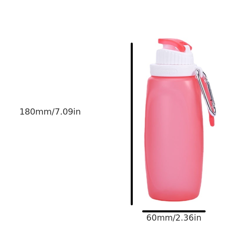 500ml Silicone Foldable Water Bottle 500ml Top Grade Silicone Water Bottles  for Travel Outdoor Sport Drop