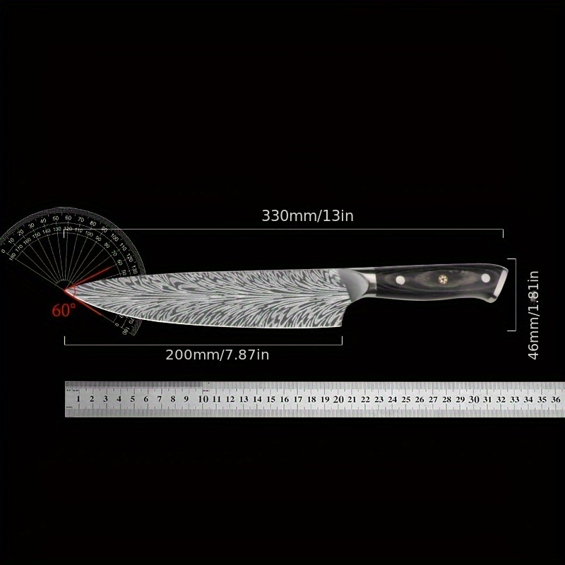 7.87in Sharp Kitchen Knife Chef's Knife Japanese Stainless Steel