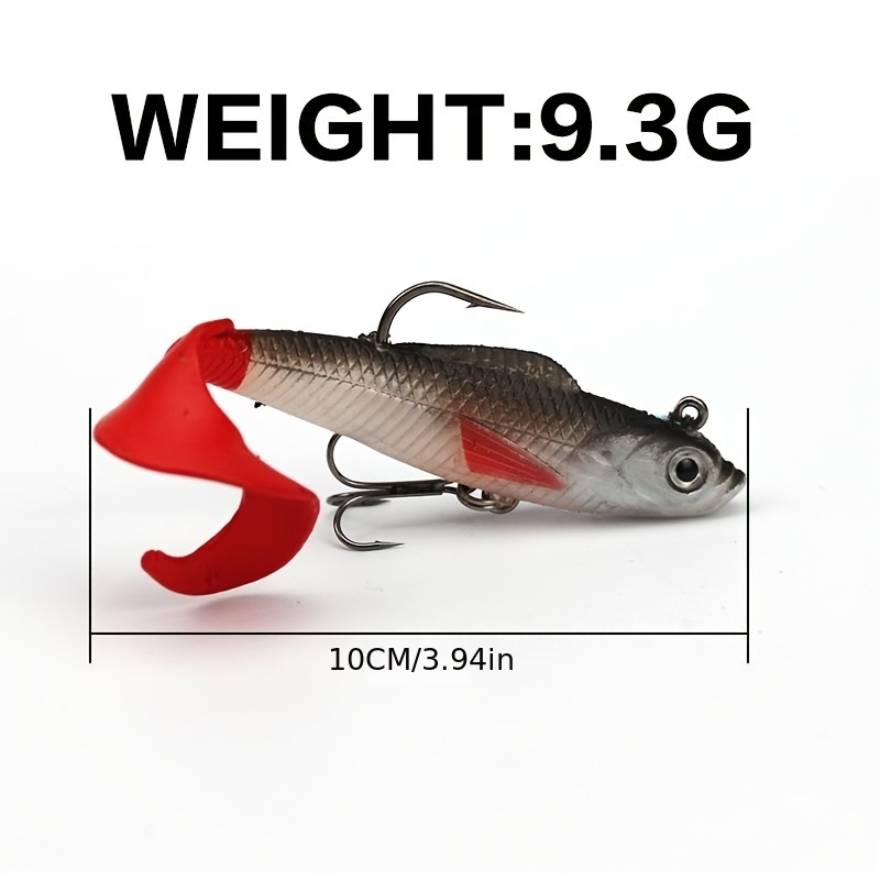 1pc Luya, soft pack lead fish T-tail soft bait Realistic Lure for  Freshwater and Saltwater Fishing