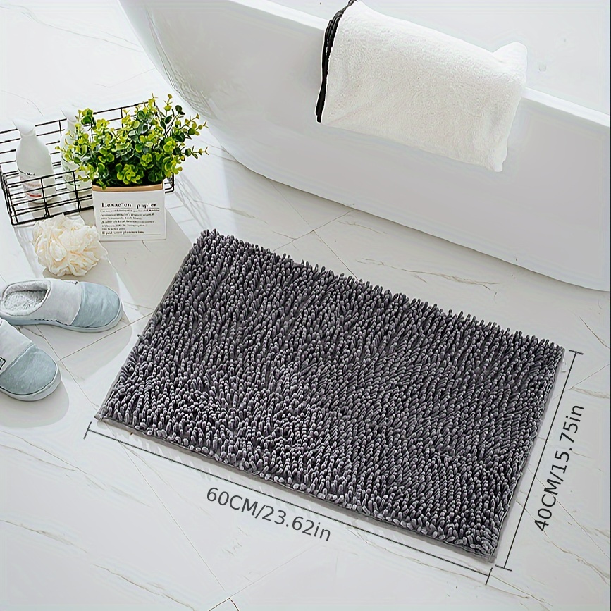  Living Quarters Plush Towel Collection Gray Tubmat