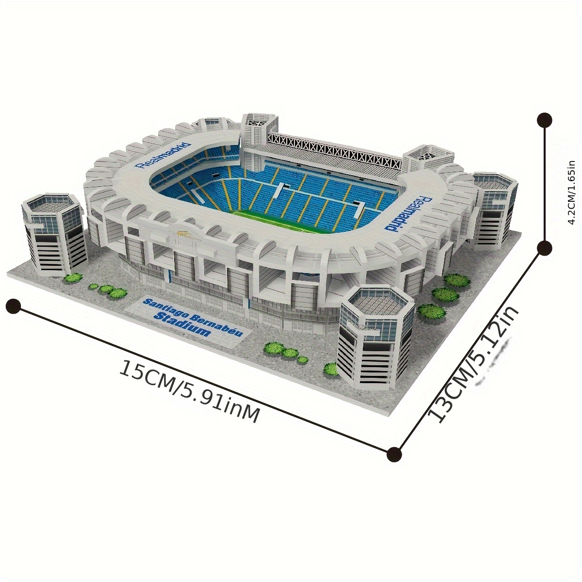 Big Size Real Madrid Bernabeu Santiago Football Stadium 3d - Temu