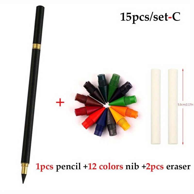 Eraser Pencils Set for Artists, Wooden Sketch Eraser Pen for