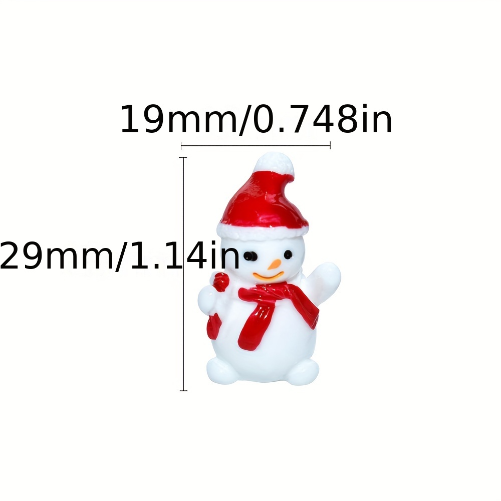 Snowman with Star Christmas Miniature Charm Resin Home Décor Accessori