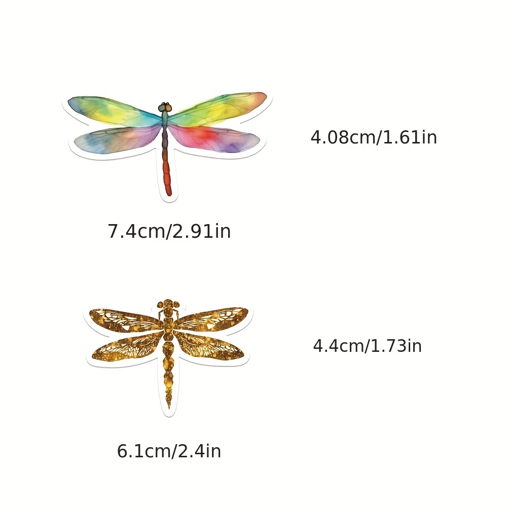 Colorful Dragonfly Insect Waterproof Doodle Stickers Diy - Temu