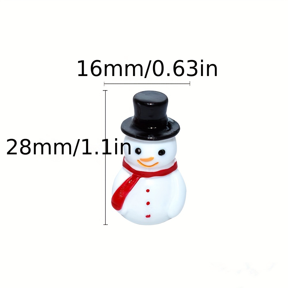 Snowman with Star Christmas Miniature Charm Resin Home Décor Accessori