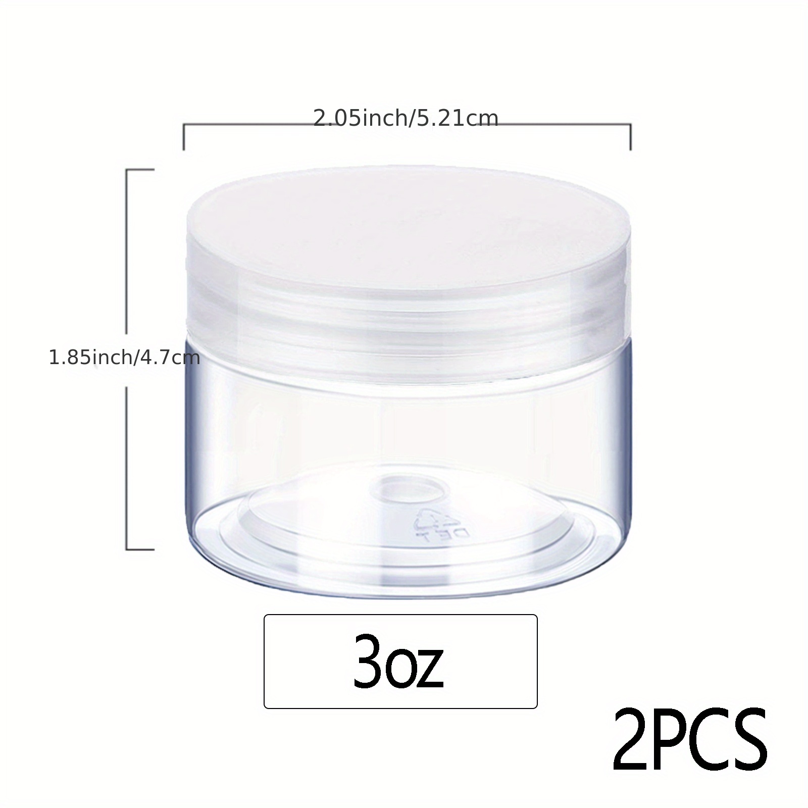 Plastic Pot Jars (6 4 3 2)oz Plastic Pot Jars Round Clear - Temu