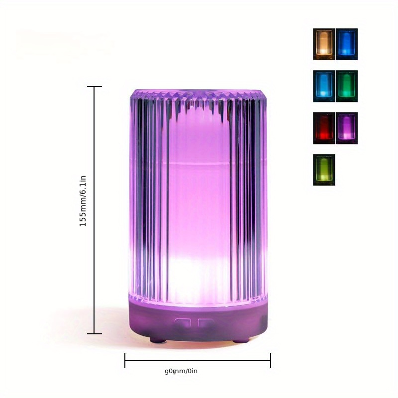 Essential Oil Diffuser 120ml Ultrasonic Aromatherapy Diffuser with Handmade  Glass BPA Free Waterless Auto-Off, 4 Timer Setting 7 Colors Changed LED