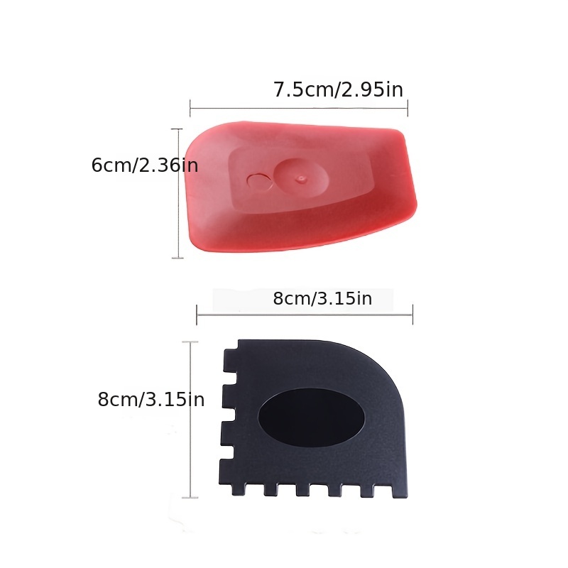 Durable Pan Scrapers Red And Black Plastic Pan Scraper Tools - Temu