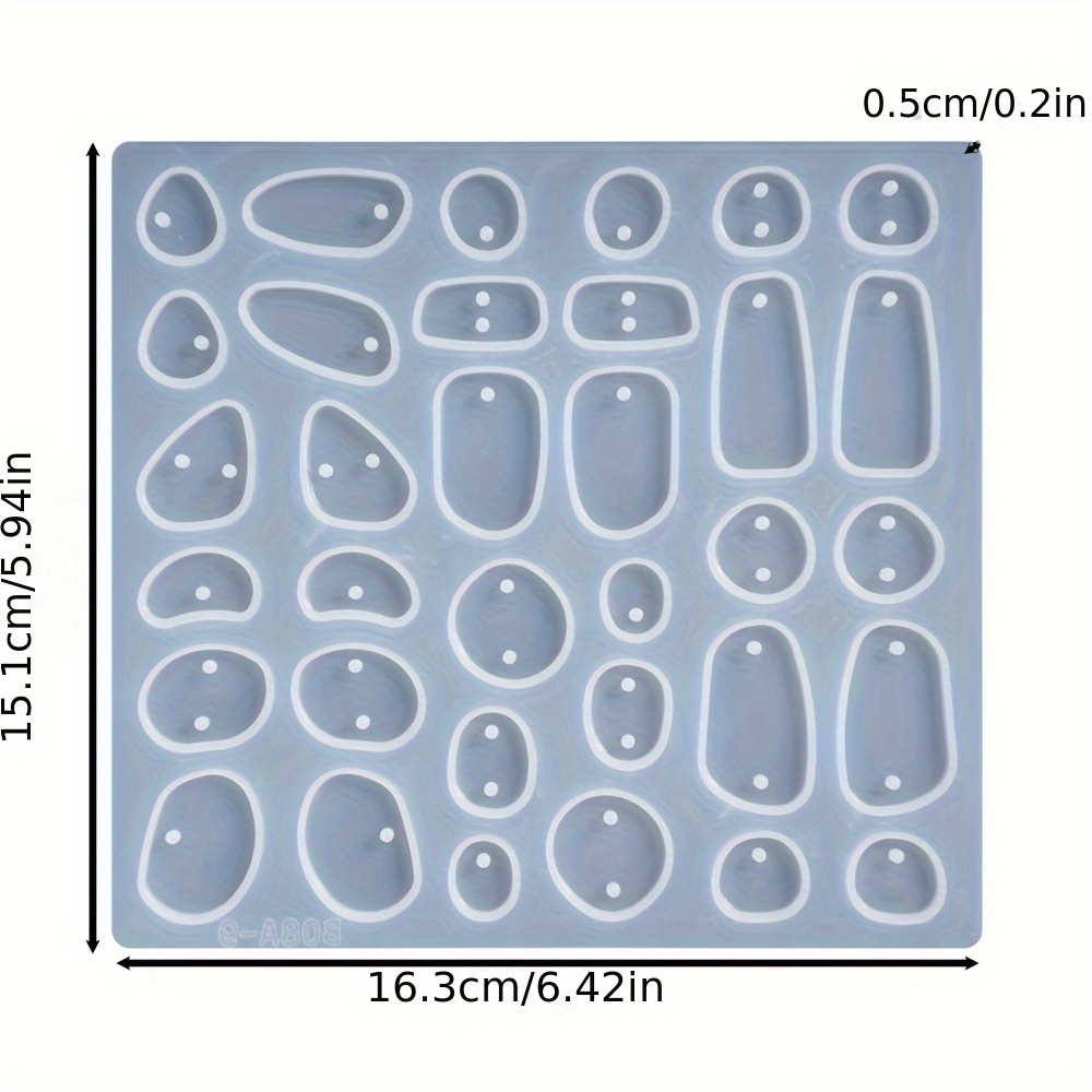 Image of 1pc Earrings Pendant Silicone Mold Irregular Pendant Resin Mold For Bracelet Necklace Earrings Jewelry Making Supplies