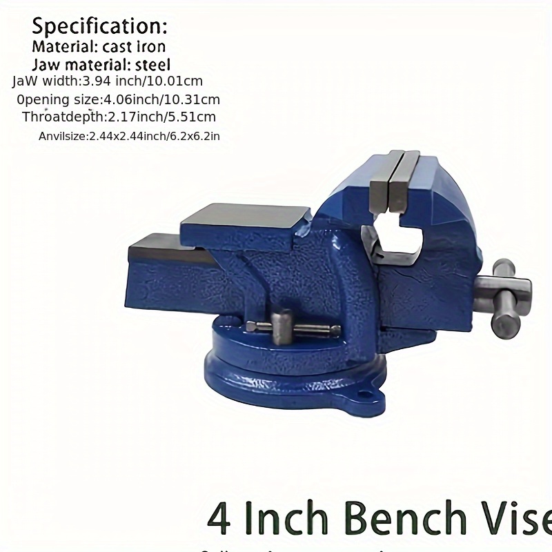 

Valentine 4 Inch Bench Vise With 360 Swivel Locking Base Table Top Clamp Heavy Duty Vice