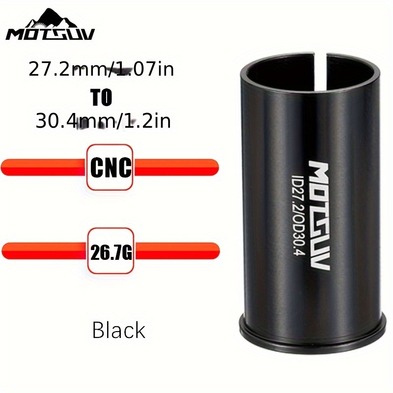 TEMU Bike Seatpost Seat Tube Tapered Sleeve Folding Bike Seat Tube Liner Adapter Optional Sizes: /27.2/30.4/30.8/31.6/33.9/34.9mm For Small To Large