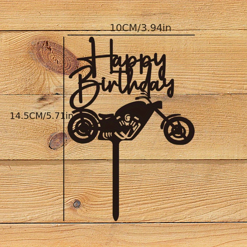 1 Pc Cool Moto Voiture Anniversaire Gâteau Decora Fête - Temu Canada