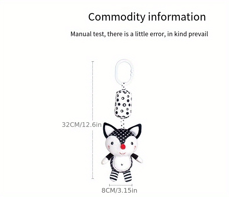 baby wind chime visual training black and white rattle early education baby toy baby toy gift details 7