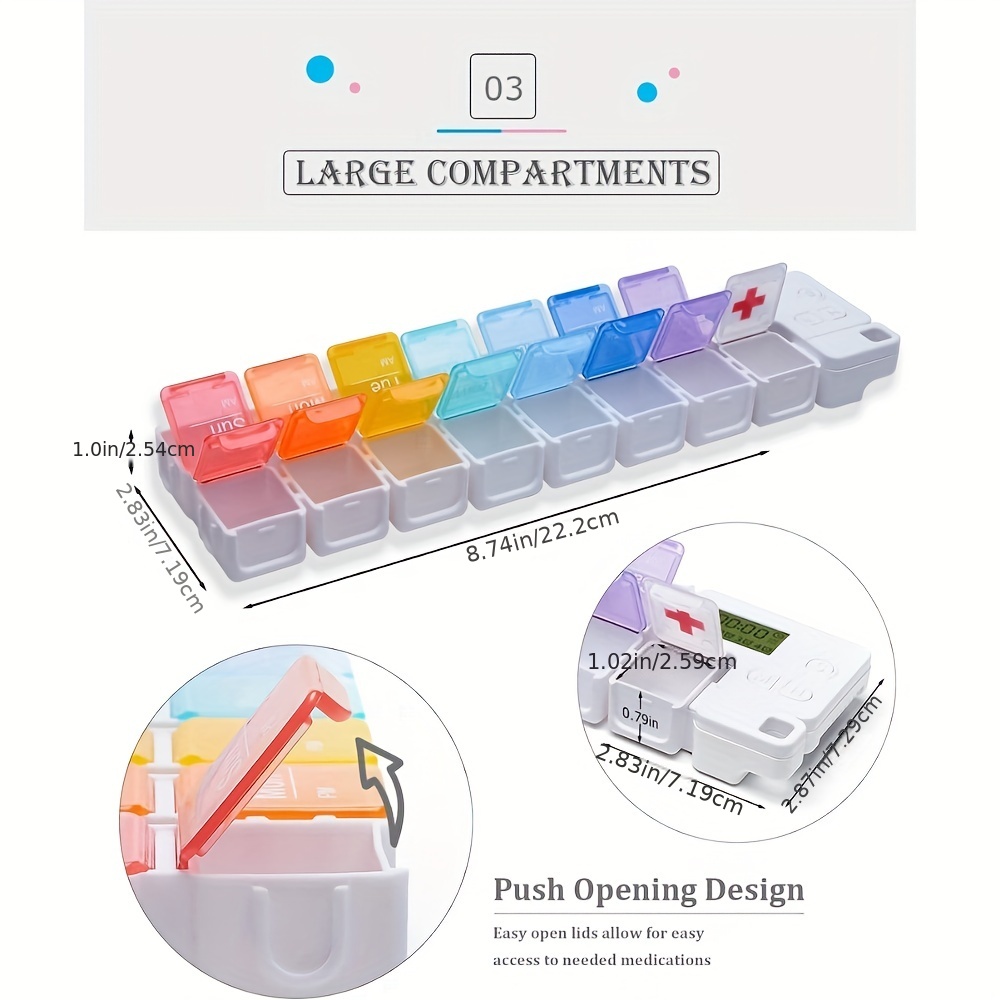 Daily Pill Organizer and Medicine Reminder