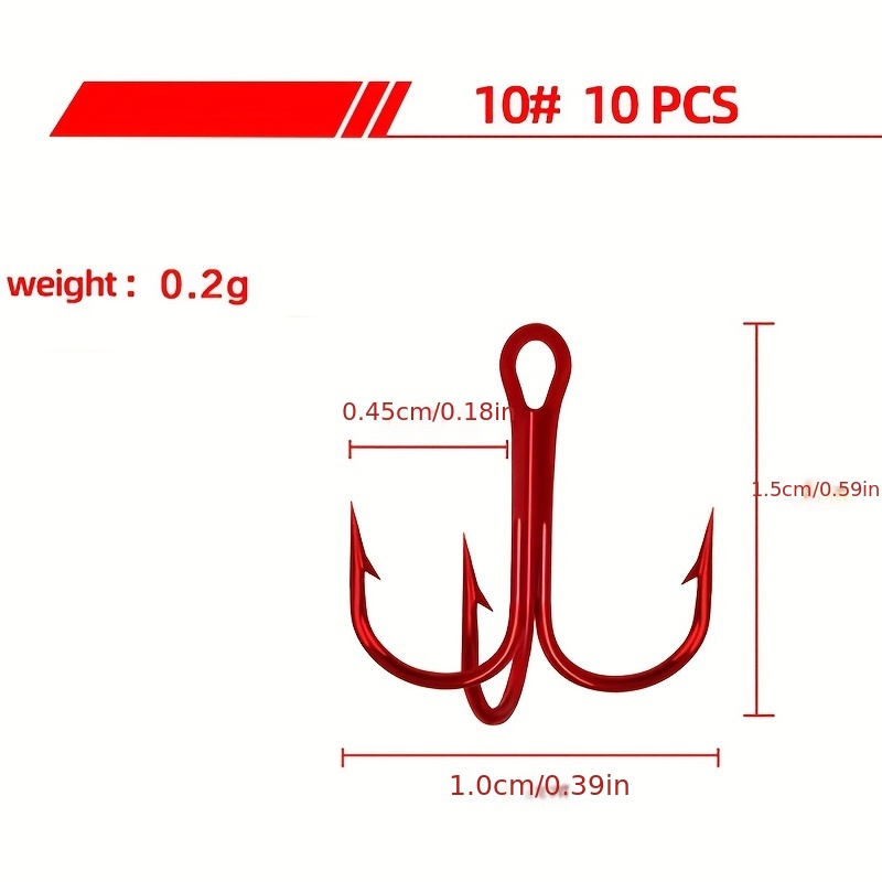 10 Different Sizes High Carbon Steel Fishing Hooks Perfect - Temu