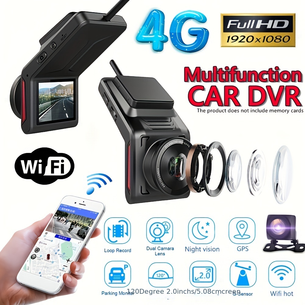 Dash cam Full HD 4G With GPS Memory Not included