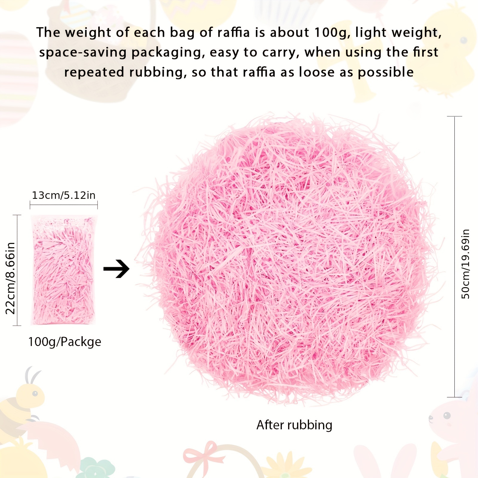 Hot Pink Color Tissue Paper Shred, 18 oz. Bag
