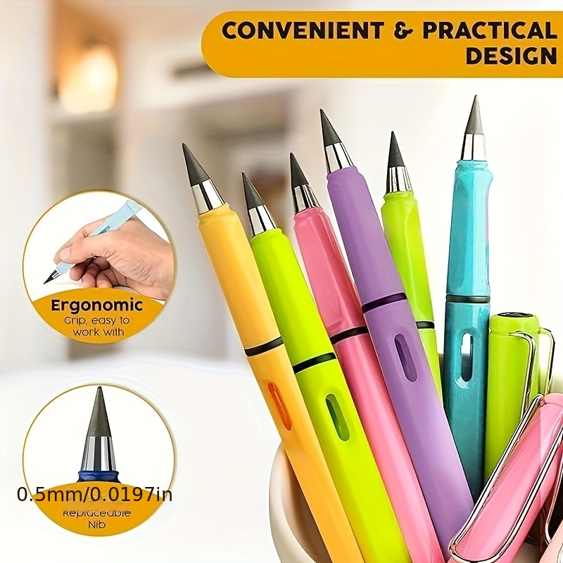 11pcs Pens+48pencil Tips Color Infinity Pencil, Forever Pencil, Colored  Pencils, 59 Count Inkless Eternal Pencil, Everlasting Pencil, Color Pencils, Today's Best Daily Deals