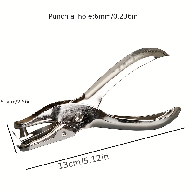 Single Hole Puncher Metal 3mm/6mm Pore Diameter Punch Pliers Hand