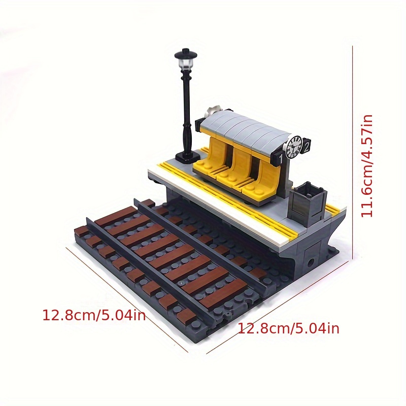 Building Blocks Urban Railway Tracks Railway Platforms Waiting Kiosks ...