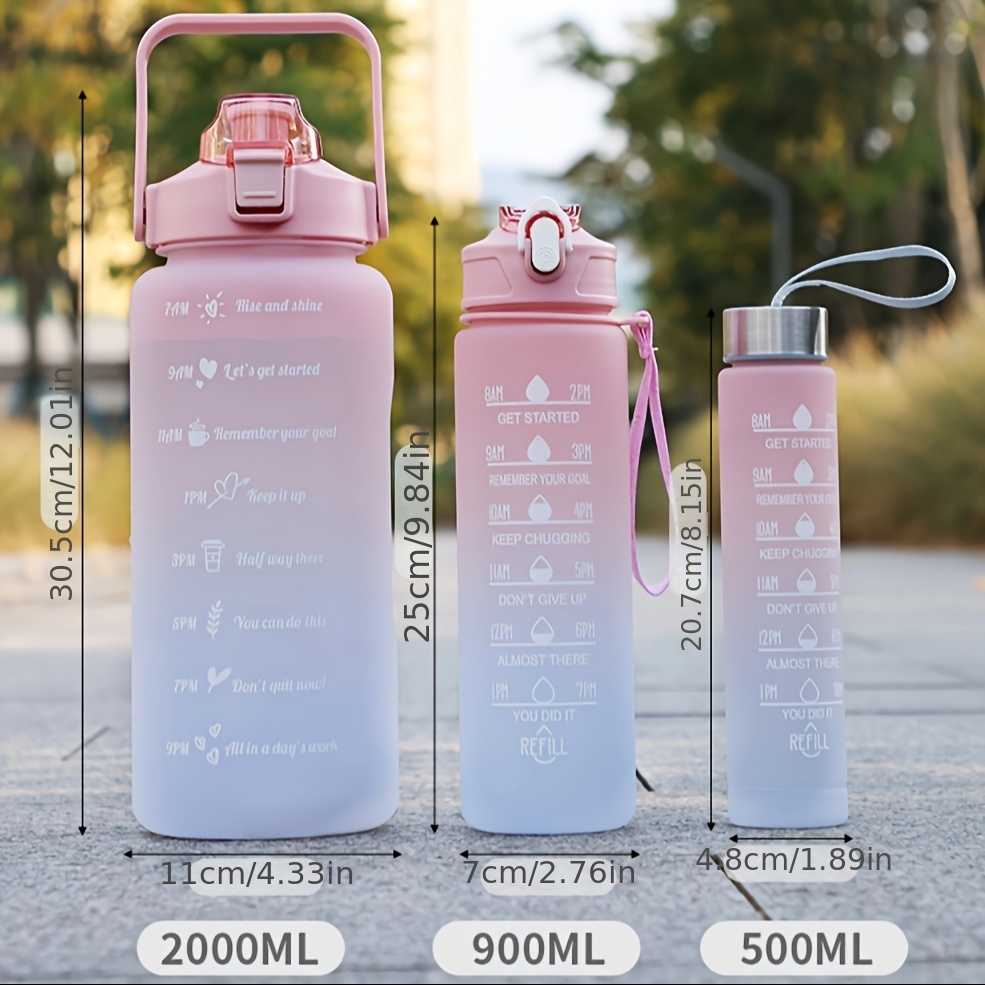 1pc 3pcs set gradient water cup large cup medium cup small cup three piece set outdoor sports gradient color water cup outdoor portable water bottle suitable for home outdoor climbing camping travel details 1