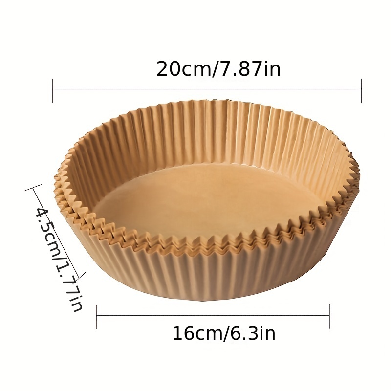  Round Paper Baking Cake Pan, Disposable Brown Baking