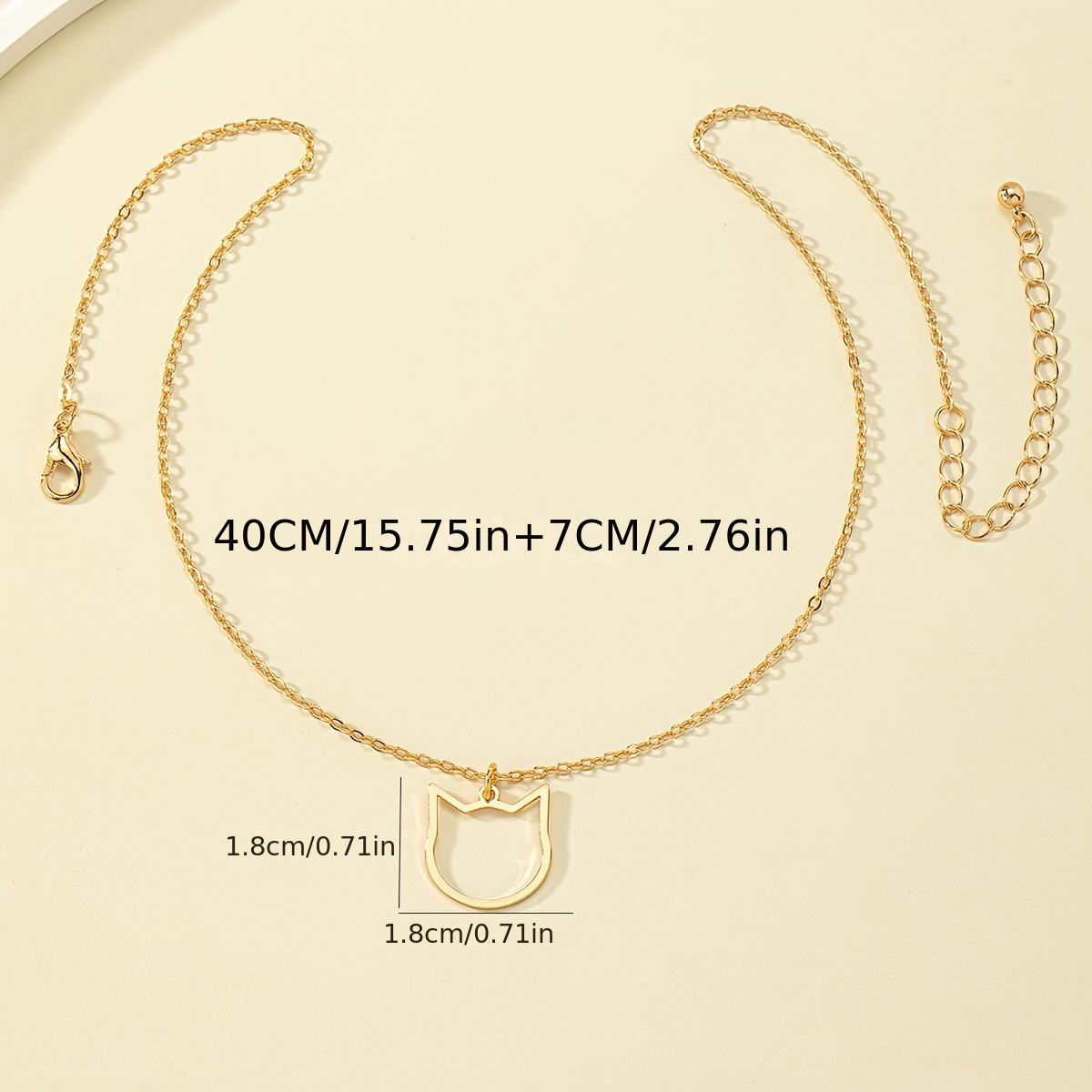 Minimalist Cat Pendant Necklace for Women
