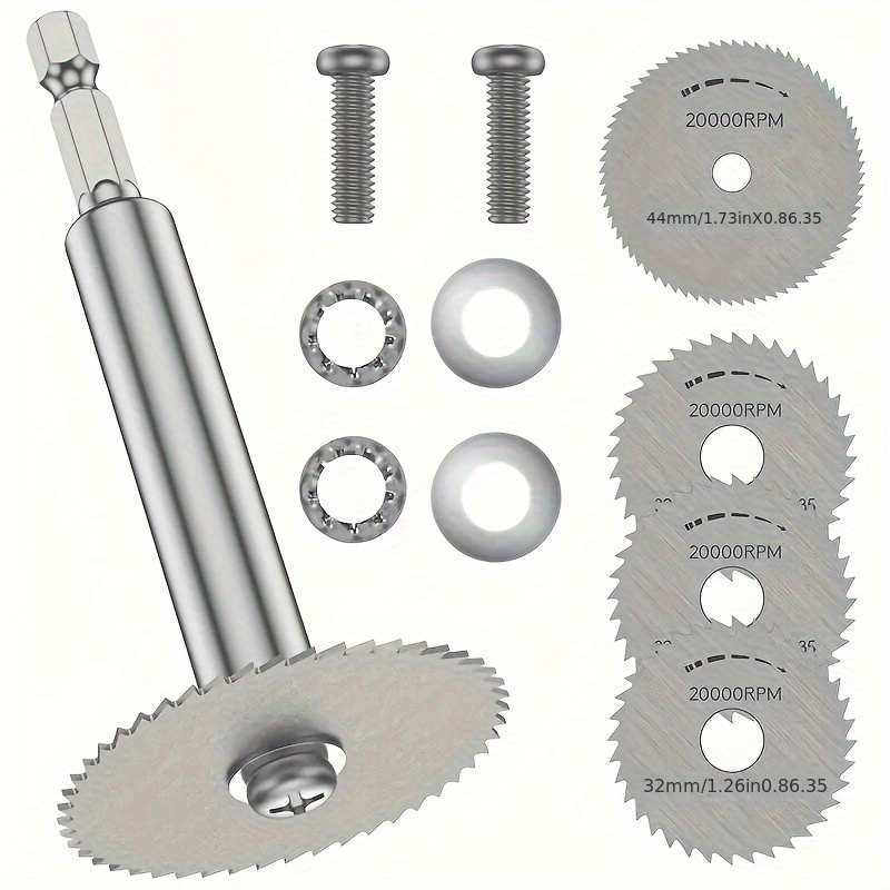 

Circular Saw Blade Attachment Set With Connecting Rod For Abs Pvc Pipe Repair, High-speed Steel Tool, No Electricity Needed - Includes Gaskets And Screws (1 Set)