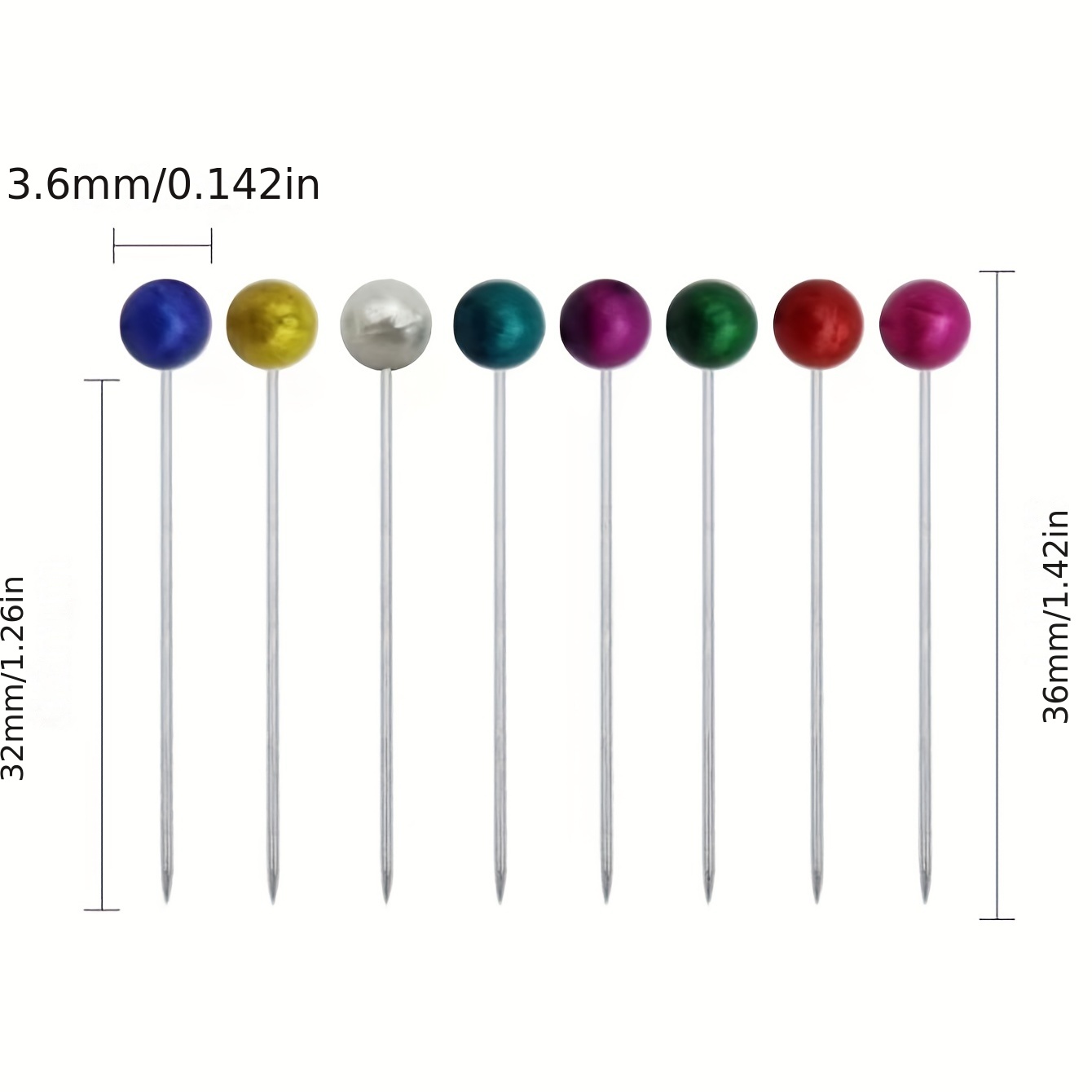 Random Color Pearlescent Positioning Needle Straight Pins - Temu