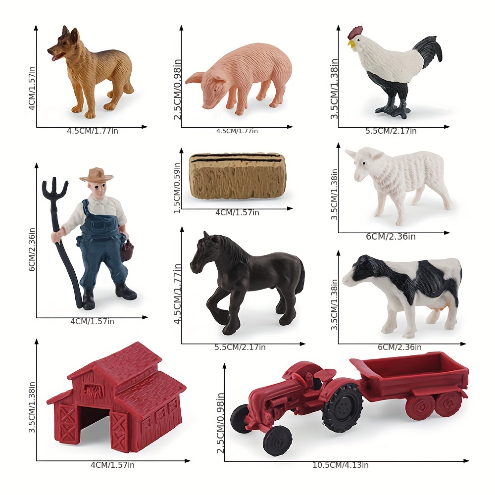 Farm Animal Toys in the sandbox 