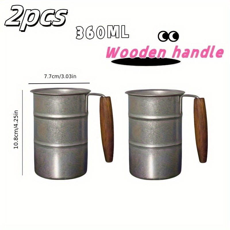 TEMU Taza de Agua de Acero Inoxidable SUS304, Serie , Taza para Café y Camping al , Taza para Cocina, Picnic y Exteriores, Regalo para Navidad,