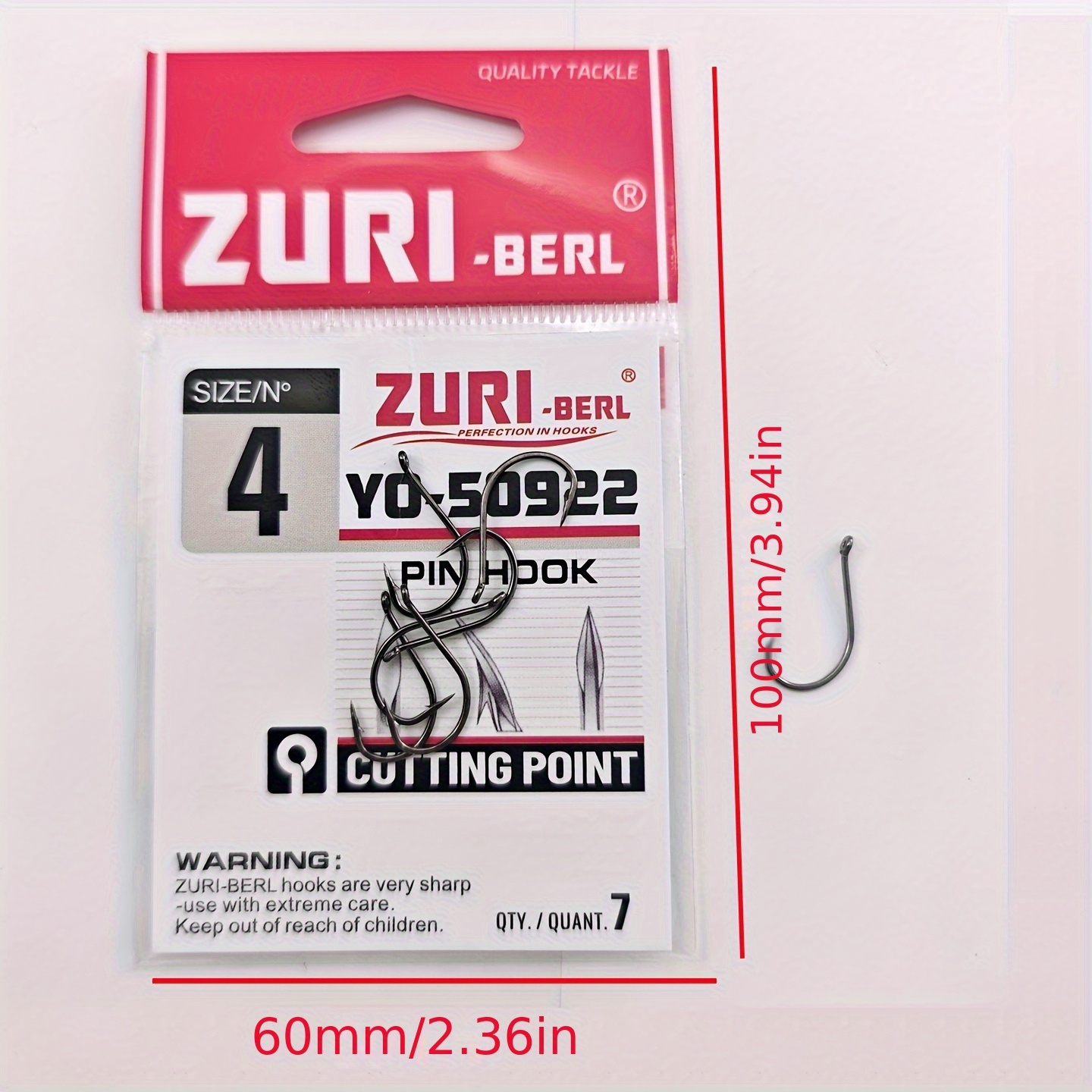 14pz/16pz/18pz/20pz Ami da Pesca con Barbigli, Ami in Acciaio al Carbonio ad Alta Resistenza